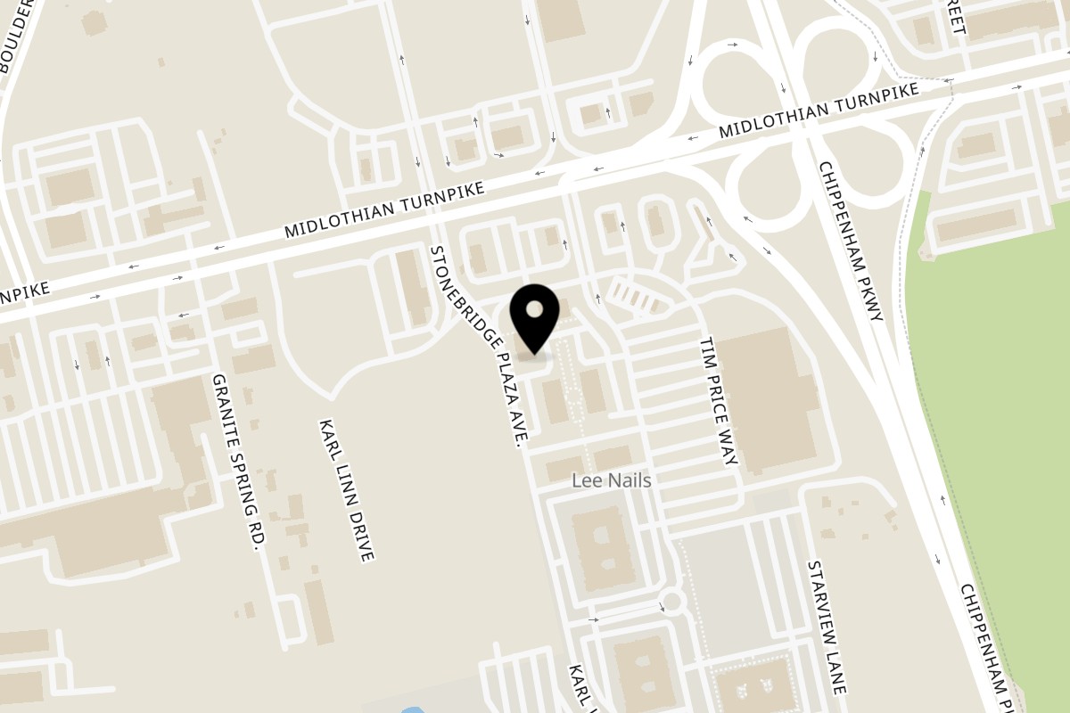 Map showing the location of Punjab Kitchen Indian Cuisine on 101 Stonebridge Plaza Ave in North Chesterfield